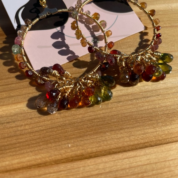 🥳Host pick 🥳: Tundra- sapphire hoop earrings - Picture 15 of 16